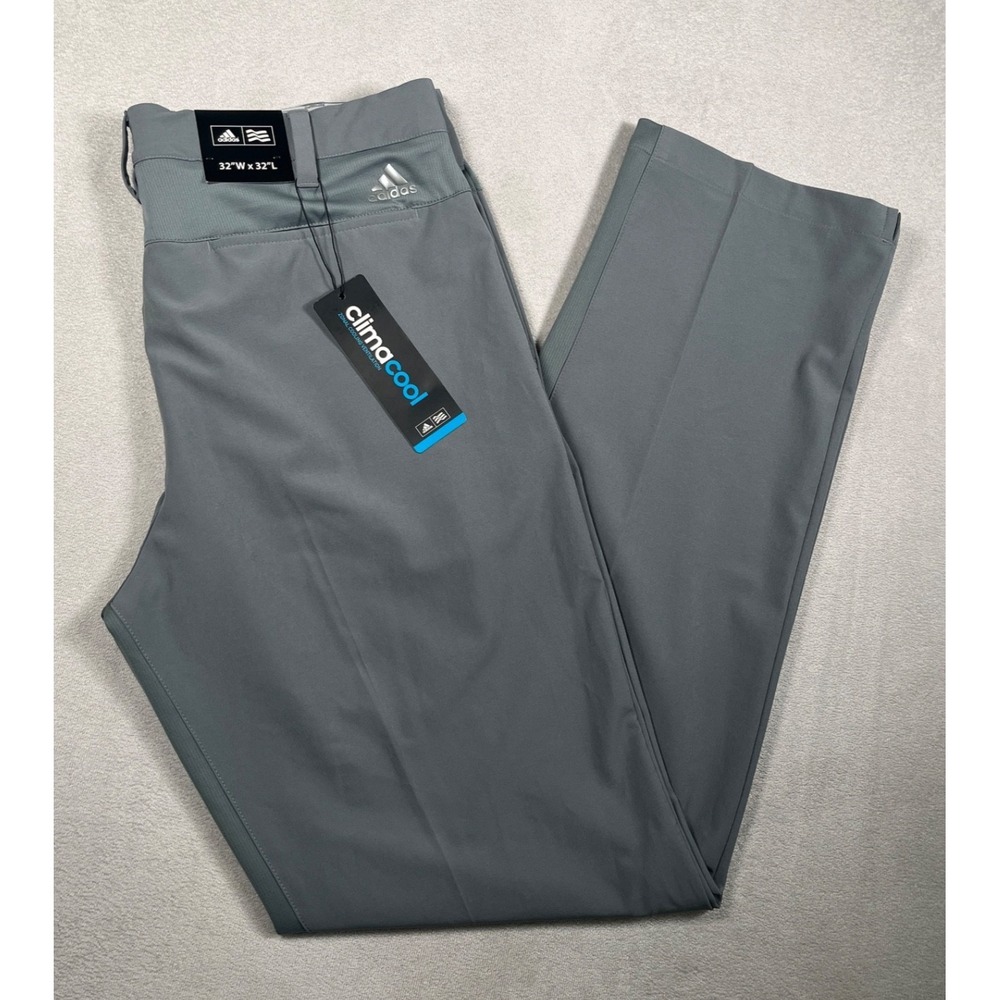 NWT Adidas Climacool Ultimate Mens 32x32 Gray Stretch Golf Pants AE4299 $85